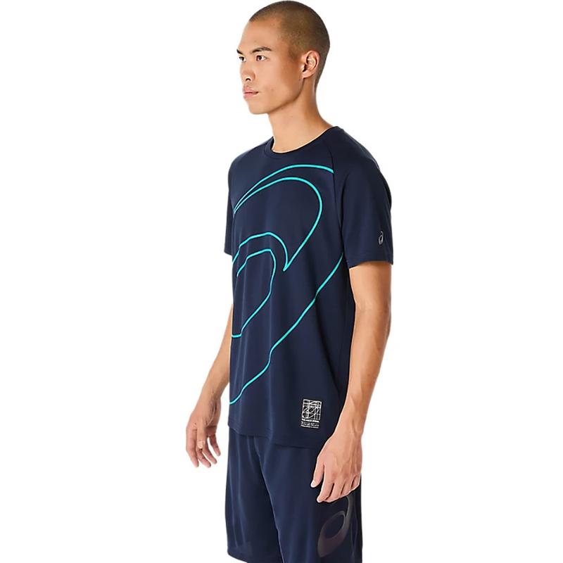 Asics/亚瑟士男士运动速干半袖T恤透气跑步训练比赛干爽体能提升高清大图