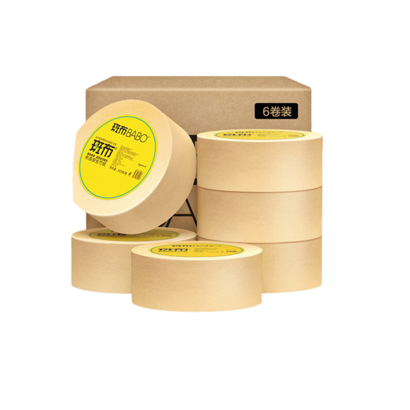 斑布有芯卷纸 3层600g*6卷 大盘纸 珍宝纸 商务用纸 厕纸 纸巾整箱列