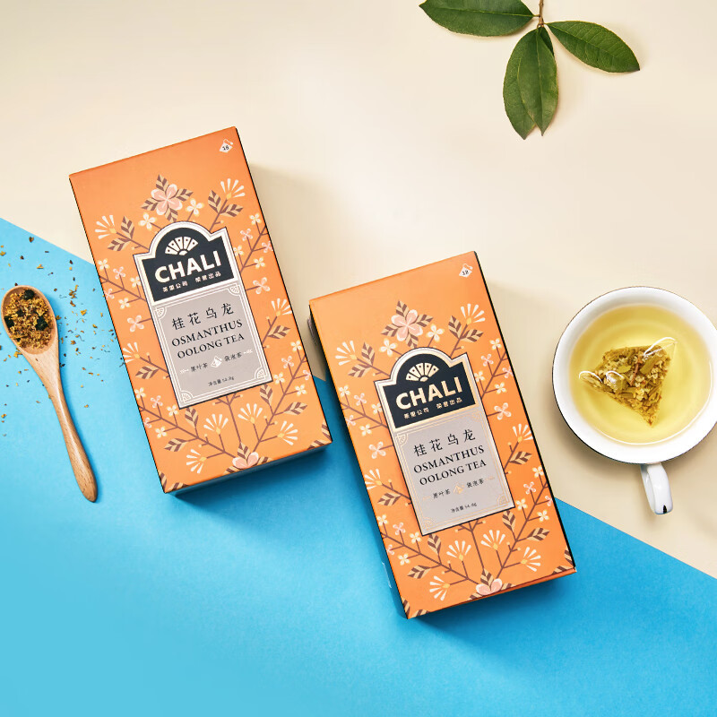 CHALI茶里公司花草茶桂花乌龙茶盒装54g茶包甘草养生茶叶18包