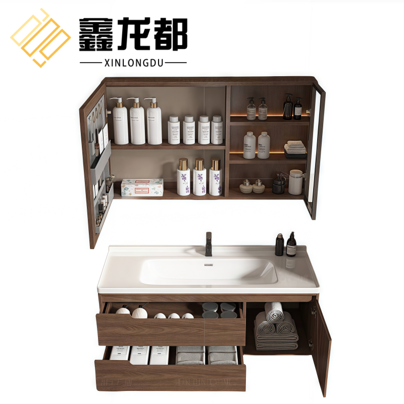 鑫龙都浴室柜洗漱台高清大图