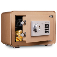 得力(deli) 4082 保险箱 25cm密码保管箱家用小型防盗箱电子密码保险柜办公用品入墙式家用小型迷你保管箱