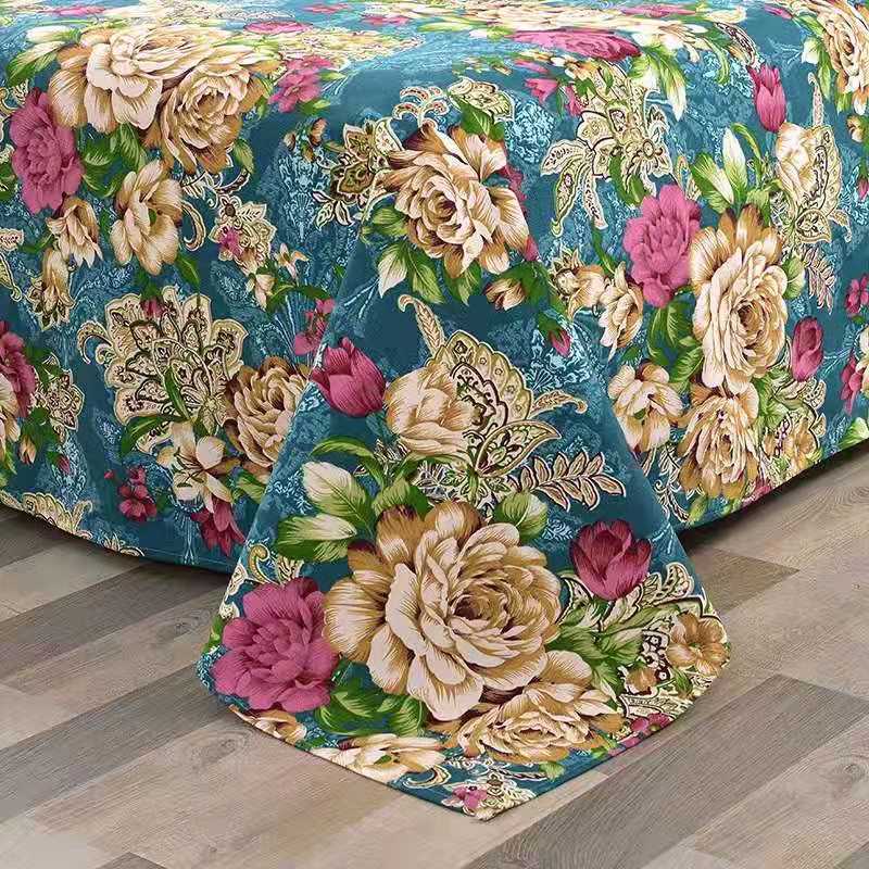 泰国传奇223m仅床单外贸加厚棉麻老粗布印花小帆布1518床单大炕单睡单