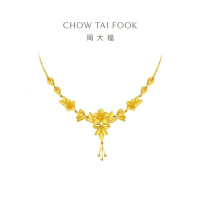 周大福 珠宝首饰 花形 足金黄金项链(工费:560计价)F222913 18.30g40cm