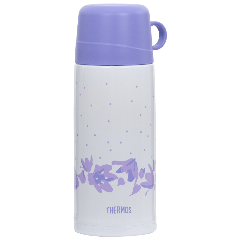 膳魔师(THERMOS)孕婴童保温杯FFG-603WF儿童吸管杯带杯套双盖大容量儿童水杯多功能保温壶 600ML紫色