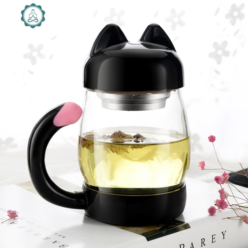 子女创意个性潮流可爱便携韩国茶杯水杯简约清新玻璃杯