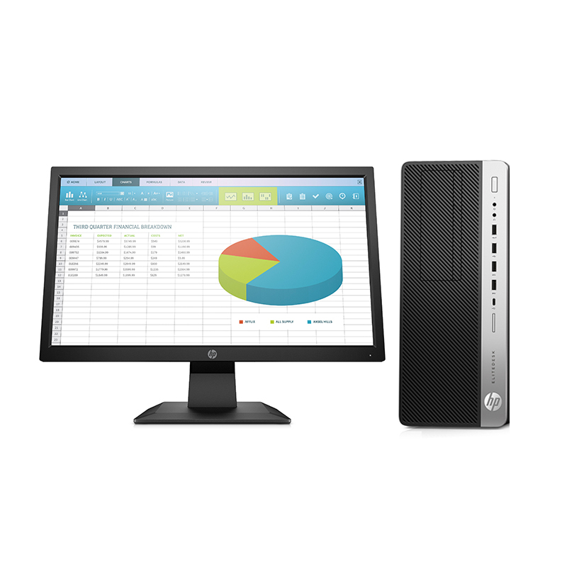惠普(HP)880 G6商用台式电脑+19.5寸(i5-10500/8G/256SSD+1T/Win10/三年)
