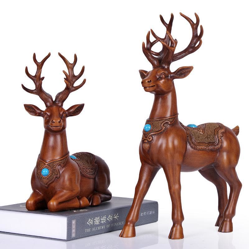 美帮汇麋鹿树脂摆件客厅电视柜酒柜样板间酒柜餐厅软装陈列摆件创意图片