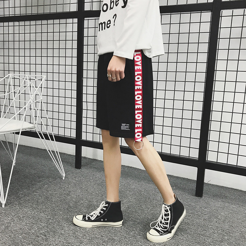 短裤男夏天休闲裤子韩版时尚运动宽松大裤衩中裤沙滩裤男士五分裤