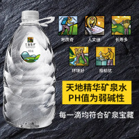 天地精华 天然矿泉水4L*4整箱装 天然弱碱性饮用水 家庭办公室用水 非纯净水 大桶装水