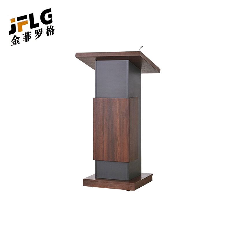 金菲罗格 演讲台带轮移动讲台接待台迎宾登记台酒店发言台咨询咨客台多媒体演讲台发言台 带轮移动讲台118*70*60cm 带轮移动讲台