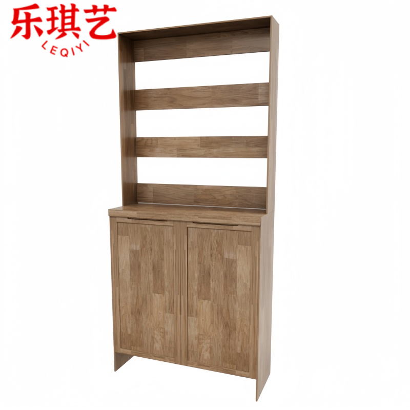 乐琪艺实木衣帽架鞋柜840*350*2000mm个高清大图
