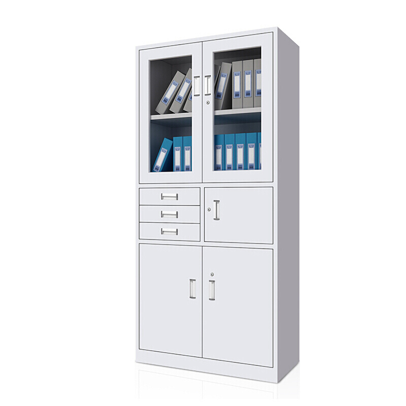 龙之腾钢制文件柜资料柜档案柜财务凭证柜带锁储物柜铁皮柜书柜偏三