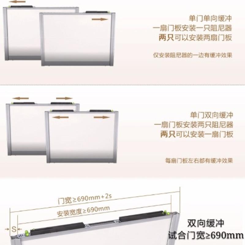新款欧派克OPK衣柜移门缓冲器阻尼器推拉门轨道滑轮衣橱防撞器 一次80支批发单价