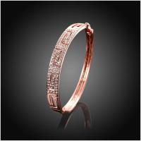 Z004 Women Gold Bracelet 女士水晶手镯镀18K玫瑰金日韩首饰配饰送女朋友七夕情人节礼物