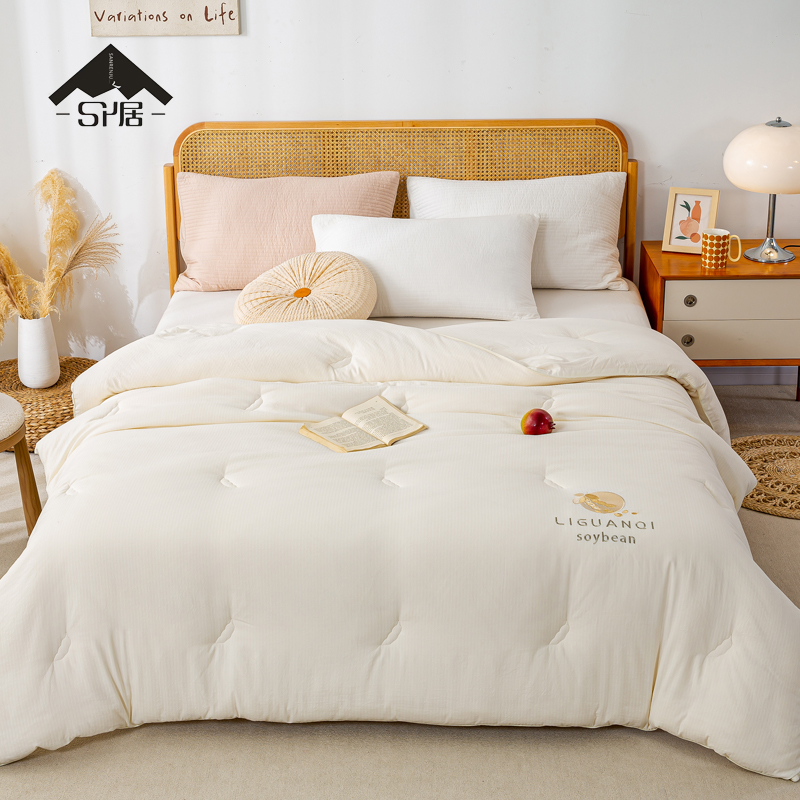 三人居 提花大豆四季被(颜色备注) 160cm*210cm/条高清大图