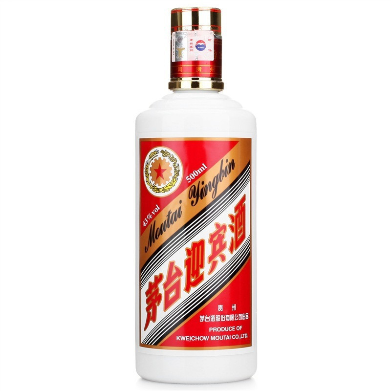 贵州茅台迎宾酒43度500ML老包装6瓶整箱 酱香型白酒贵州茅台酒