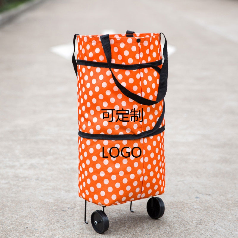 多功能超市购物车手提购物袋大号拖轮包可折叠小车拖车
