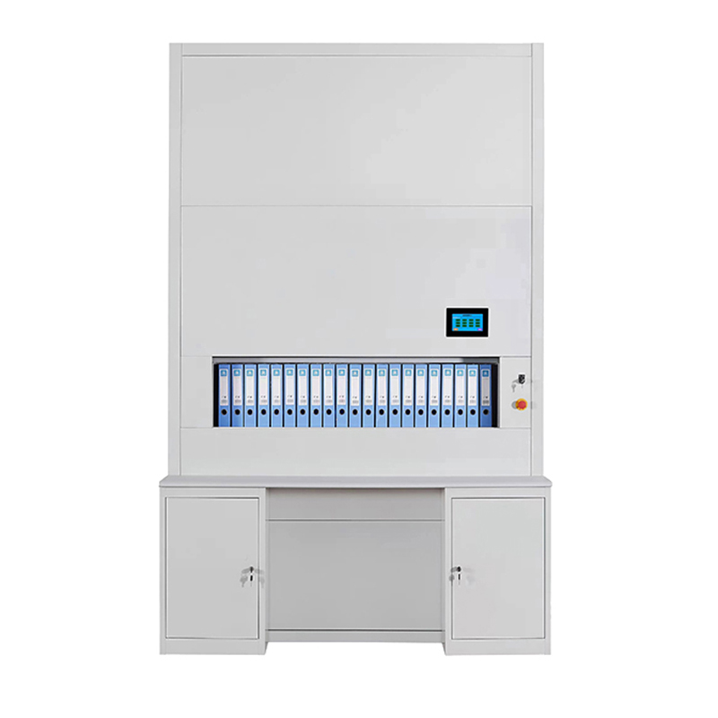 圣德列智能回转柜档案密集文件联网可升降选层柜智能垂直回转柜高清大图