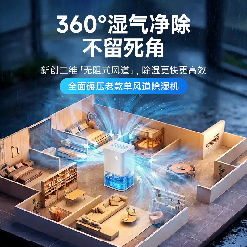 新除湿机家用室内小型吸湿抽湿器空气干燥回南天去潮湿Z3213高清大图