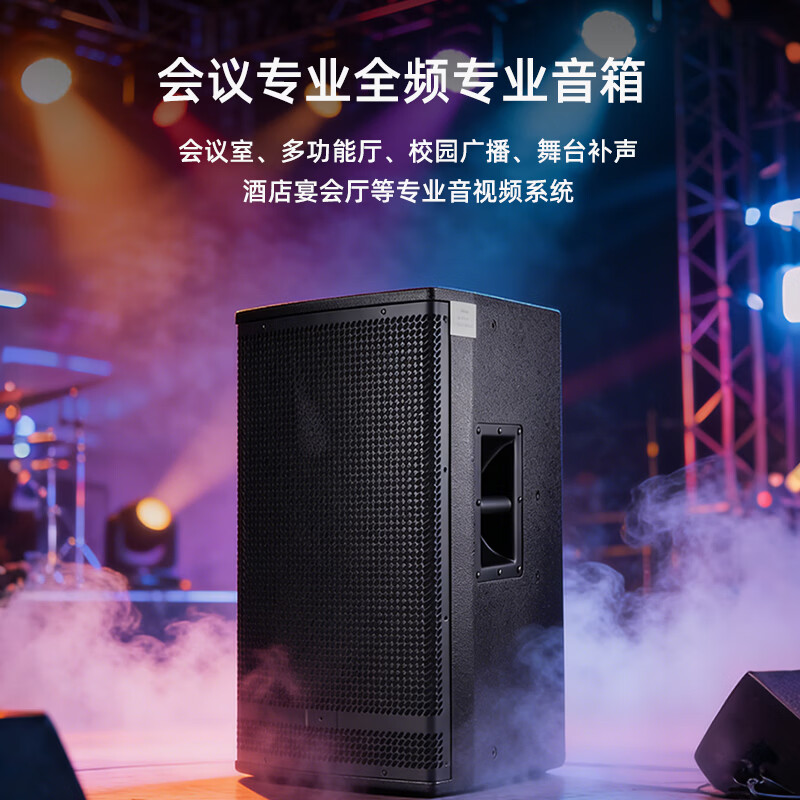 唯舒 会议音频视频 YD15 单15英寸全频多功能专业音箱无源音响会议室KTV婚庆舞台大功率音箱450W高清大图