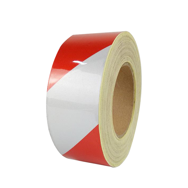 谐晟 反光胶带 反光条反光警示带反光膜反光贴 红白斜纹 5cm*25m 1卷