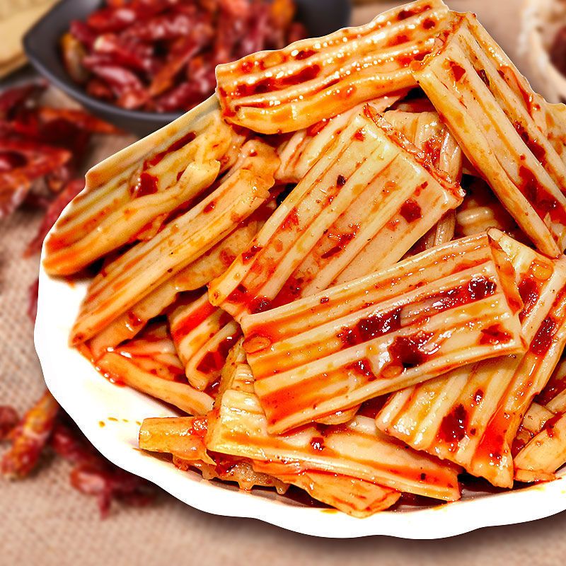 好吃的劲爽凉皮面筋儿时经典网红麻辣片酸辣童年休闲零食辣条批发 混合口味 劲爽凉皮10包