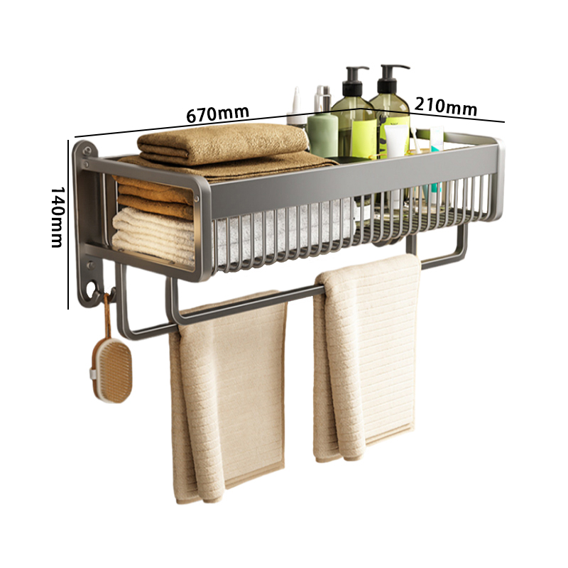 豫汉迎毛巾置物架 毛巾架置物架670*210*140mm个