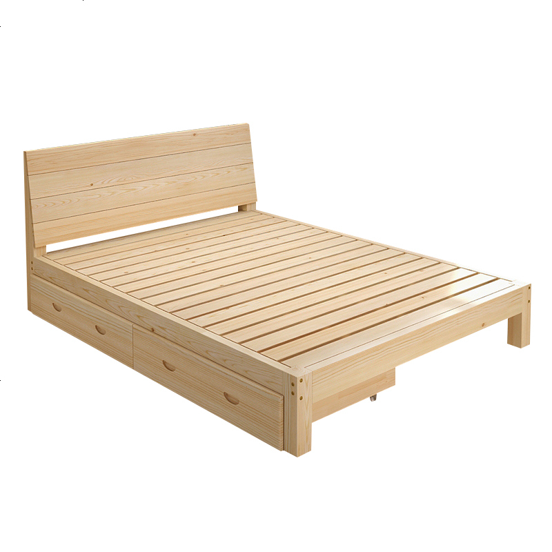 8米主卧床单双人1.5松木简易经济型1.2出租房床