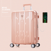 爱华仕20寸拉杆箱网红ins行李箱女24寸万向轮旅行箱男登机密码箱 淡山茱萸粉 28寸