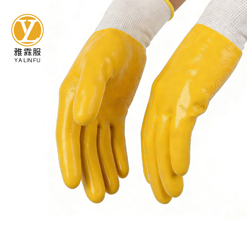 雅霖服 丁腈半浸胶手套耐磨LF1239 双高清大图