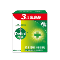 Dettol滴露健康香皂松木115克*3块装深层清洁温和滋润皮肤抑菌99%呵护健康