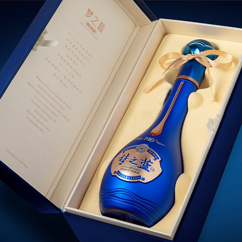 洋河 蓝色经典 梦之蓝 M6+ 40.8度 550ml*4瓶 浓香型白酒整箱