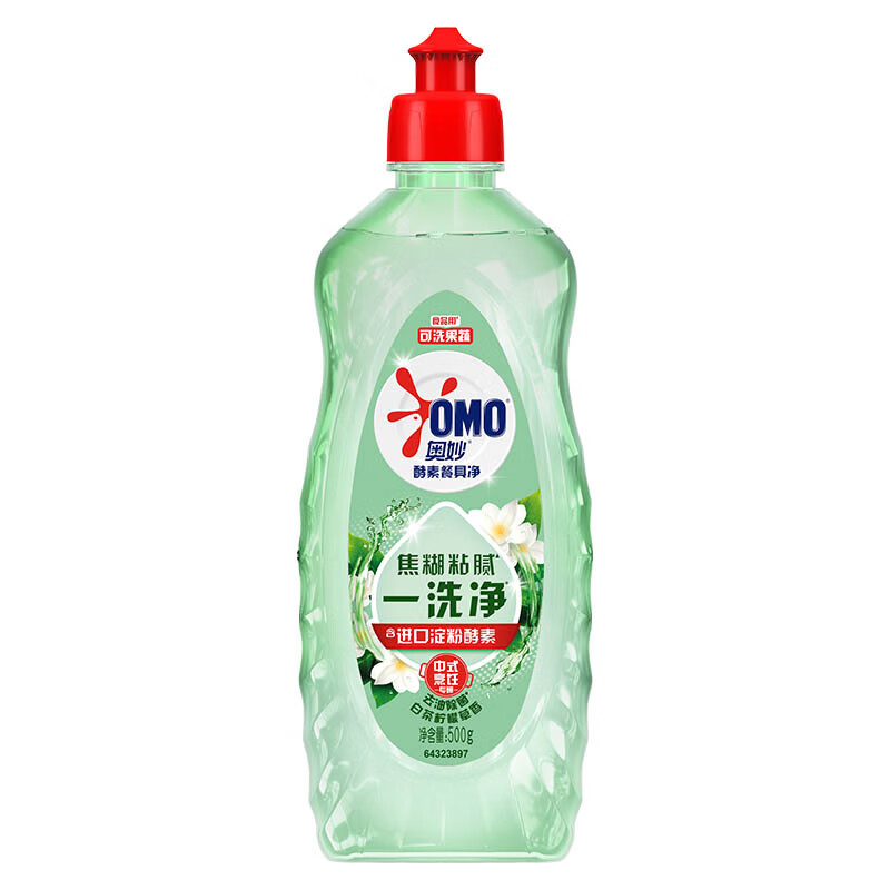 奥妙 酵素餐具净 洗洁精 白茶柠檬草 500g 去锅具焦糊