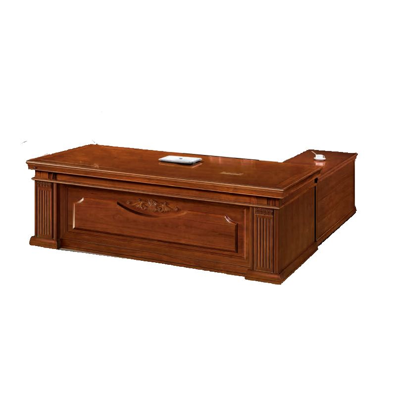 优百丽 CT2870-2 现代中式油漆班台 办公台 大班台 小班台 可定制高清大图