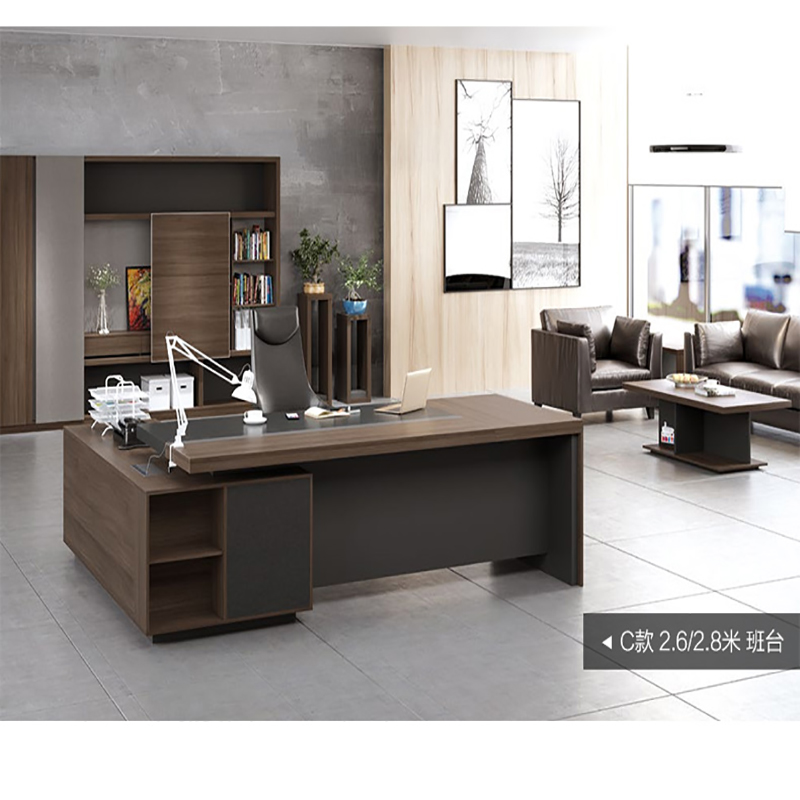 北京德诚和简爱系列办公家具老板桌班台办公桌椅组合经理主管办公桌高清大图