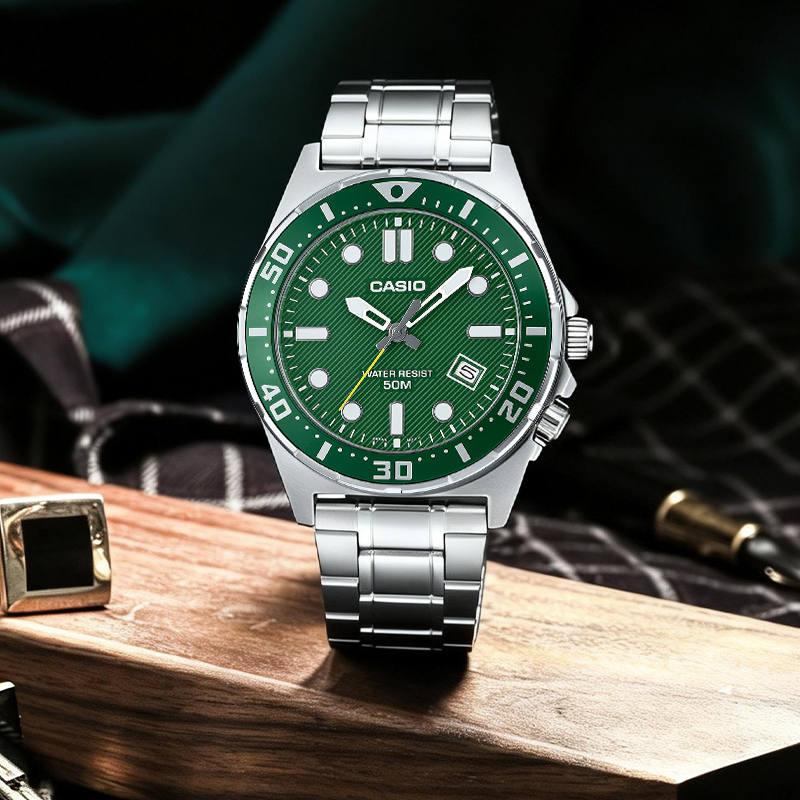 卡西欧男生手表EDIFICE官方正品复古时尚指针运动休闲石英表MTD-135D高清大图