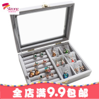 首饰盒木质带盖珠宝箱戒指项链手镯耳环坠饰品展示盘首饰收纳盒