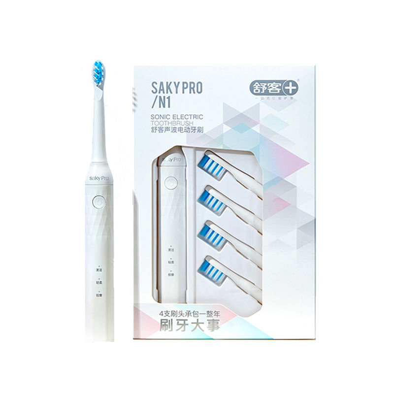 舒客(Saky)声波电动牙刷N1皓月白