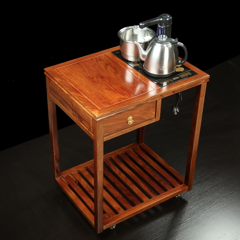 茶边柜茶水台烧水客厅茶桌边柜侧柜法耐茶水柜茶台移动