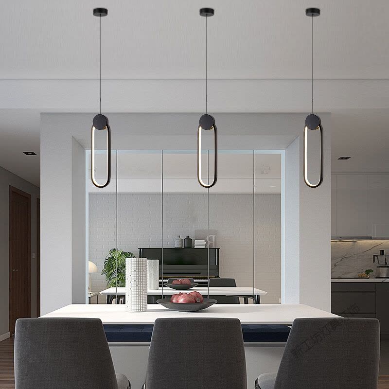 苏宁放心购 床头灯 卧室吊灯简约现代个性创意led北欧吧台长线床头柜单头灯具图片