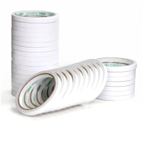 得力30400棉纸双面胶带9mm*10y