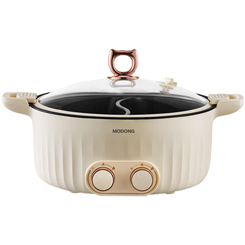摩动电火锅7L微压设计分区控温操作简单鸳鸯锅MD-HGY03