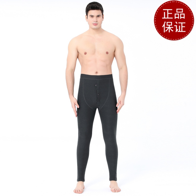 免费试穿 2024新款牧绒多斯品牌德绒保暖裤男士加绒加厚羊绒裤男外穿打底裤护膝打底裤春秋绒裤毛裤羊绒裤中老年人春秋装秋 男士深灰 185(XXXL)