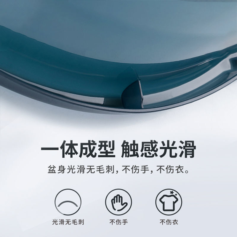 CHAHUA茶花03421K洗脸盆大号含把手38cm泡脚洗脚盆洗衣盆加厚塑料盆洗菜盆高清大图