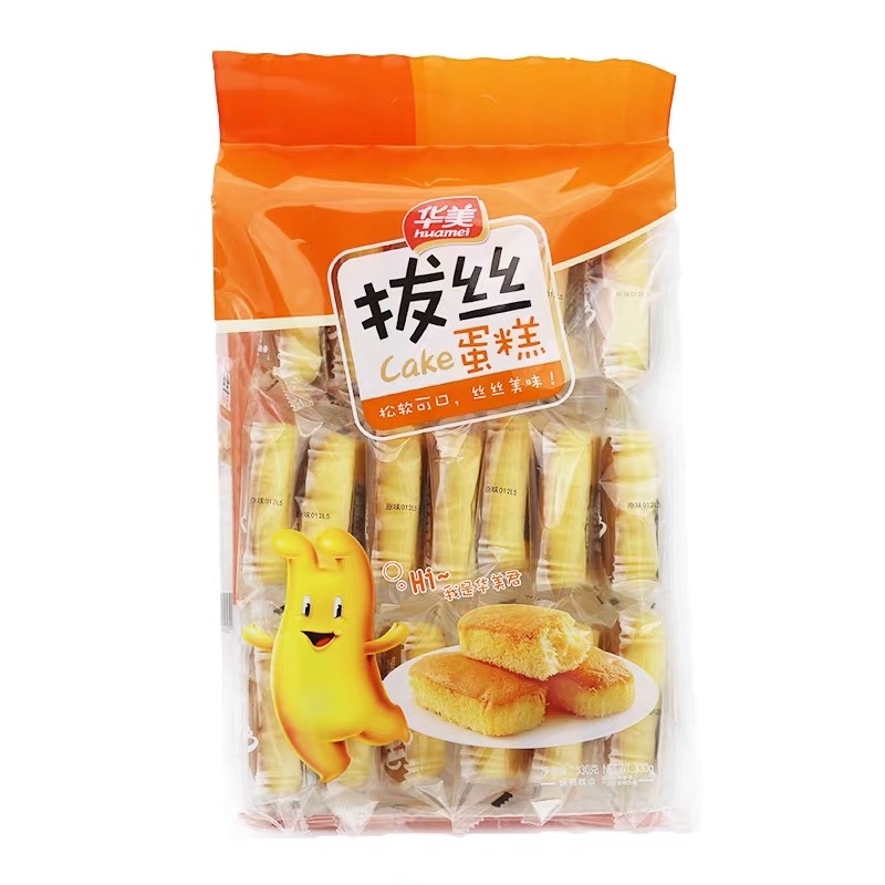 华美拔丝蛋糕原味袋装330g