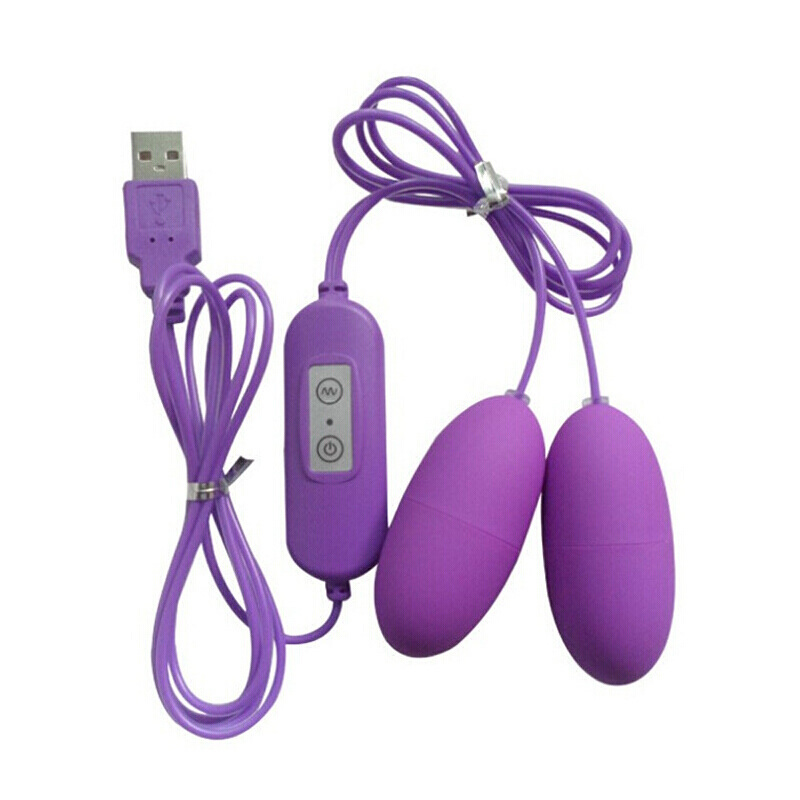 久爱(Jiuai) 女性自慰器具器 夫妻情趣用品USB震动女用秒快乐棒 成人性用品 双跳蛋紫色+头套三款高清大图