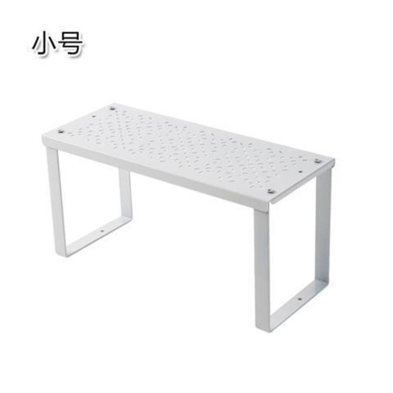 白色小号 铁艺厨房用品置物架可叠加台面调料收纳架分层橱柜储物架子特价款