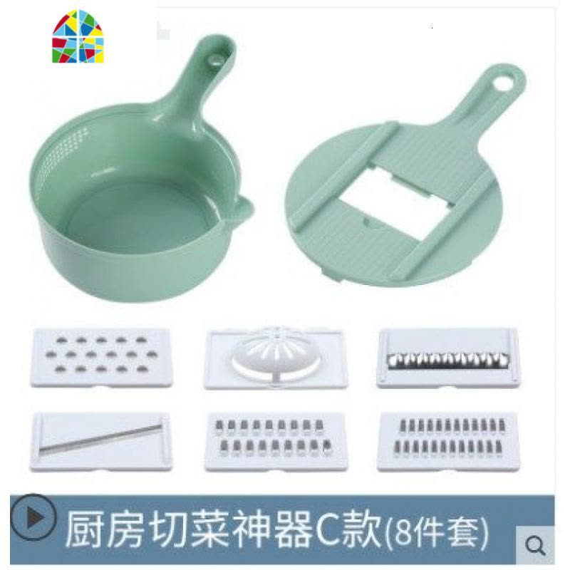 抱丝器 家用萝卜刨丝器 老式大号仿刀切丝器卷心菜挂土豆皮防刮手 FENGHOU 8件套图片