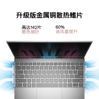 新款戴尔DELL灵越5310 13.3英寸轻薄本 商务办公便携小屏幕女生笔记本电脑(11代酷睿i7-11370H 16G内存 1T固态 MX450独显 2K高色域 win10)定制