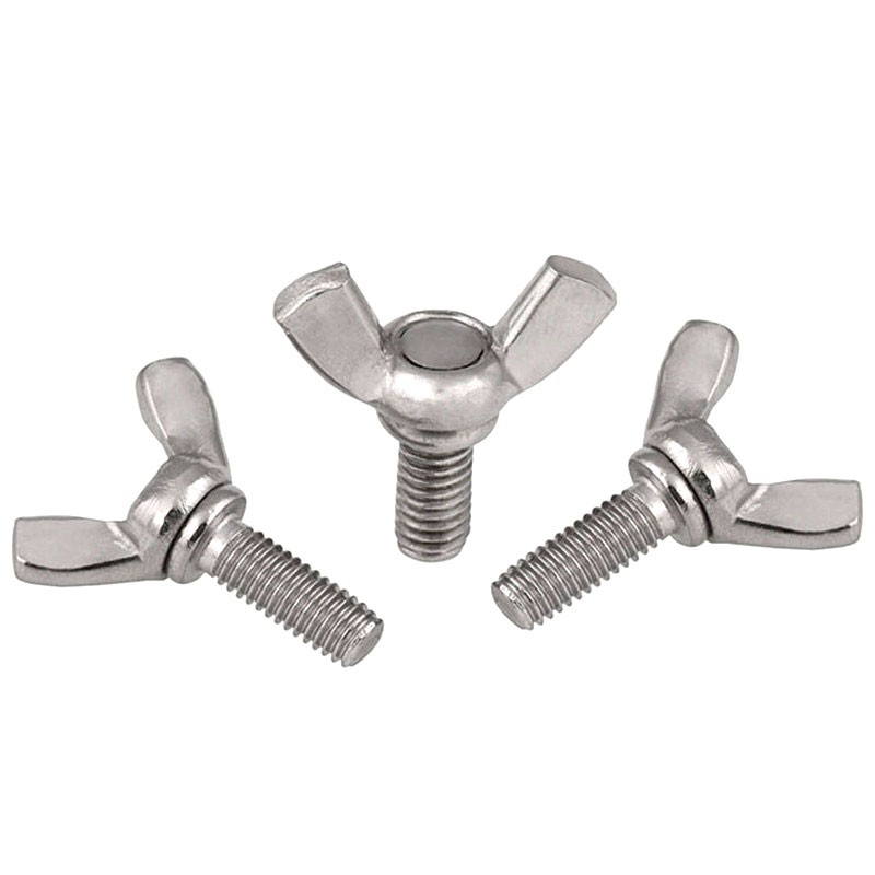 冰禹 蝶形螺丝 BY-450 304不锈钢 洗白 DIN316 M4*10 20个 1包高清大图